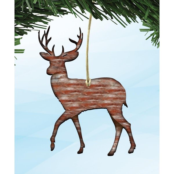 Designocracy Deer Pransing Wooden Magnet 99217M